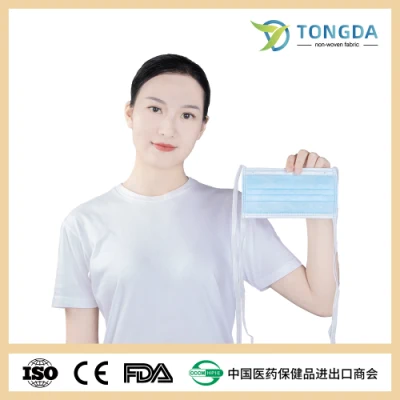 China Manufacturer Non Woven Fabric Tie on Medical Surgical Mask Disposable Tie on Face Mask